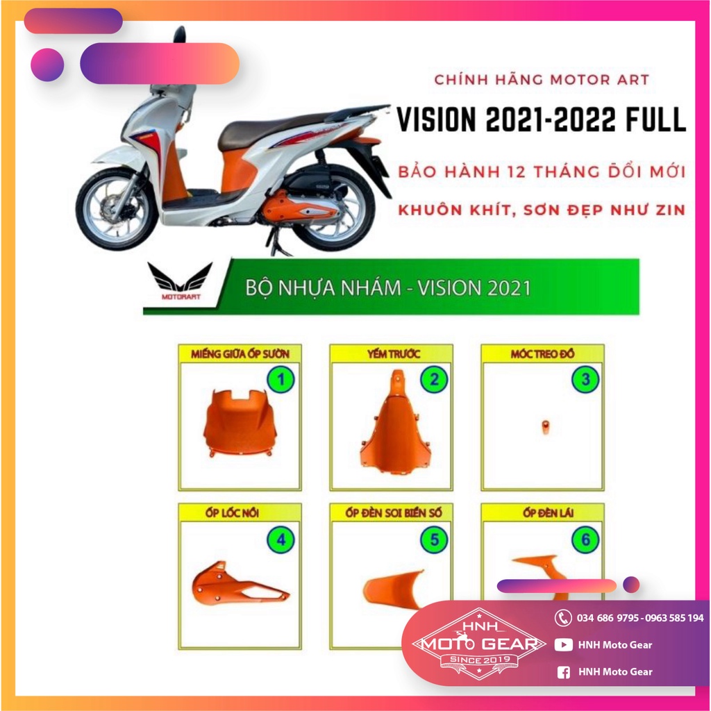 Nhựa Nhám Vision 2021 Motor Art Chính Hãng