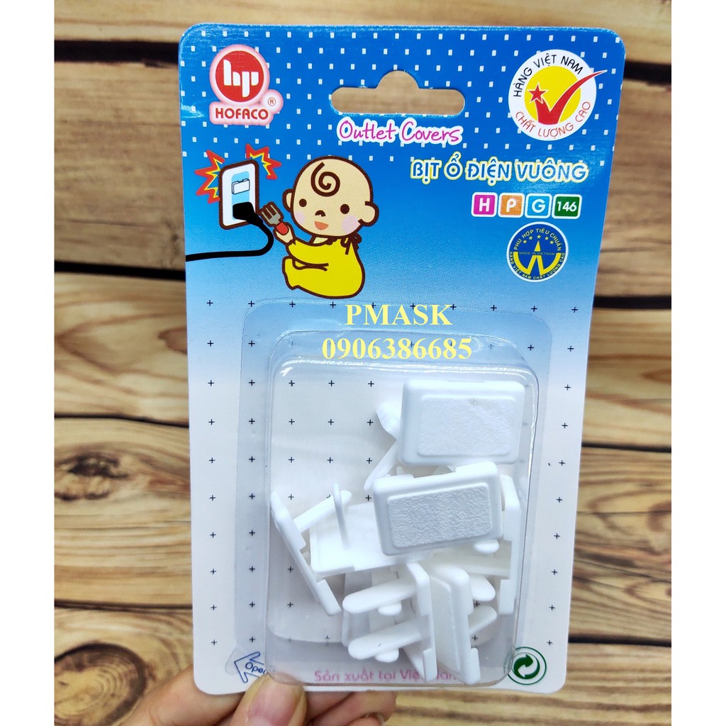 Nút Bịt ổ điện Vuông 10 cái HPG146 Tiện Lợi, An Toàn - HOFACO Hàng Việt Nam Chất Lượng Cao