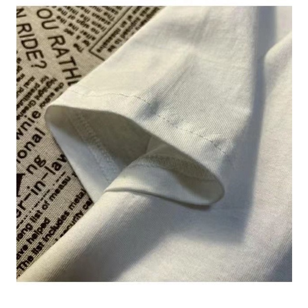 Áo Thun cotton Ngắn Tay Dáng Rộng In Hình Mèo Hoạt Hình Phong Cách retro Cho Nam Và Nữ