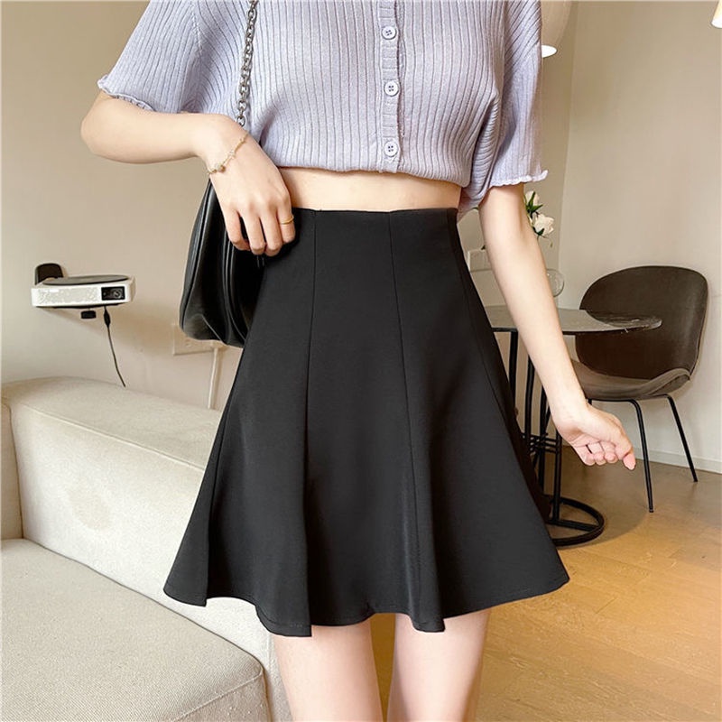 Chân Váy Chữ a Lưng Cao Xếp Ly Màu Hồng Thời Trang Phong Cách Mới Cho Nữ