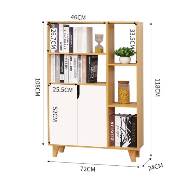 Tủ kệ sách trang trí thiết kế nhiều ngăn, hiện đại cho gia đình FNL-107.41