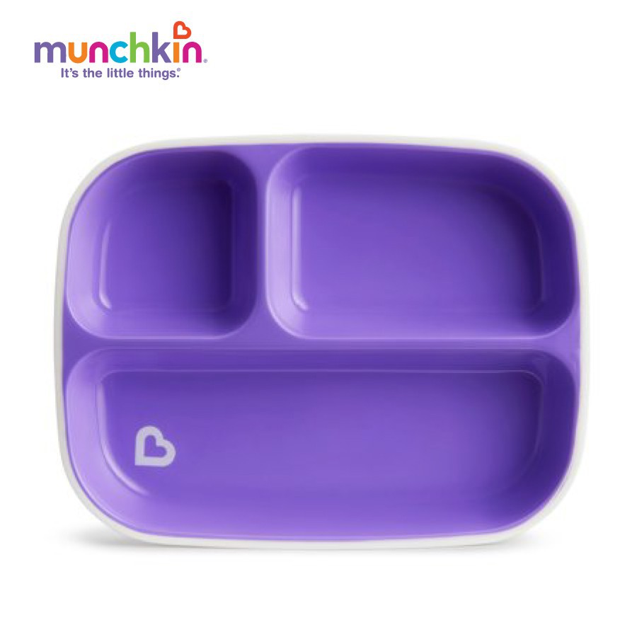 [Chính Hãng] Bộ 2 đĩa chia ngăn chống trượt Munchkin - khay ăn chia ngăn cho bé