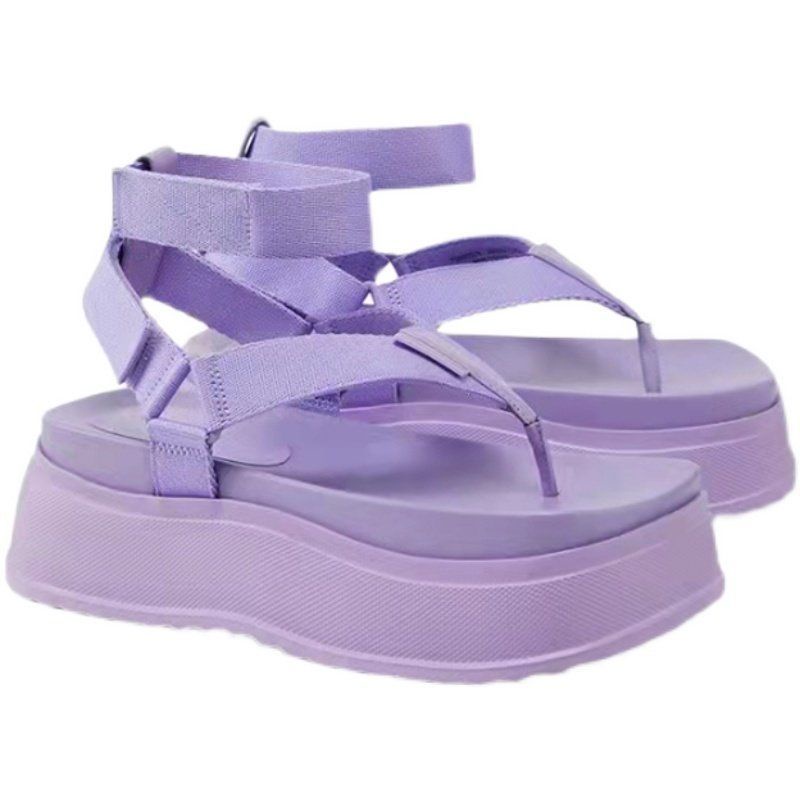 Giày Sandal Mùa Xuân Dày Dặn Tăng Chiều Cao Phong Cách Mới Cho Nữ