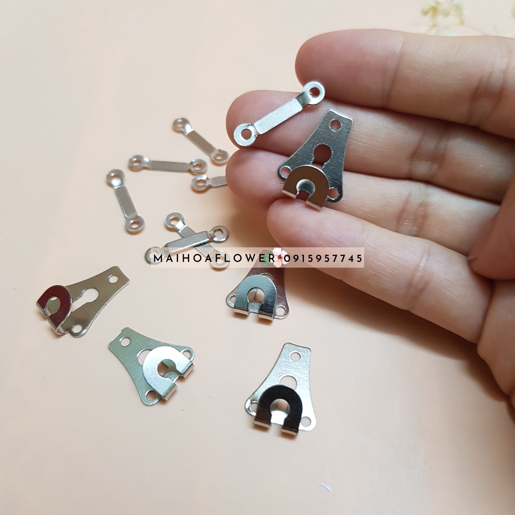 Bộ móc cài quần vải, khuy cài quần tây bằng kim loại hàng tốt bền đẹp, Maihoaflower