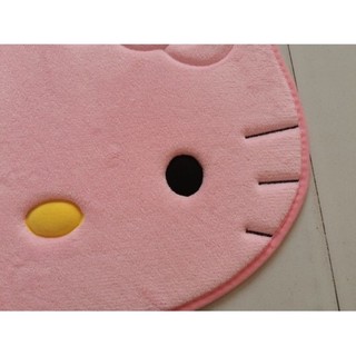 Thảm nỉ lông hình mặt Hello Kitty hồng