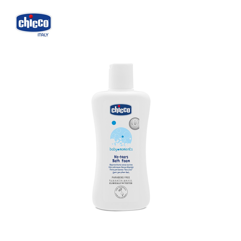 Sữa tắm tạo bọt chiết xuất Hoa cúc 0M+ Chicco (200ml/500ml) chiết xuất tự nhiên giúp làm ẩm và mềm da, xuất xứ Italy