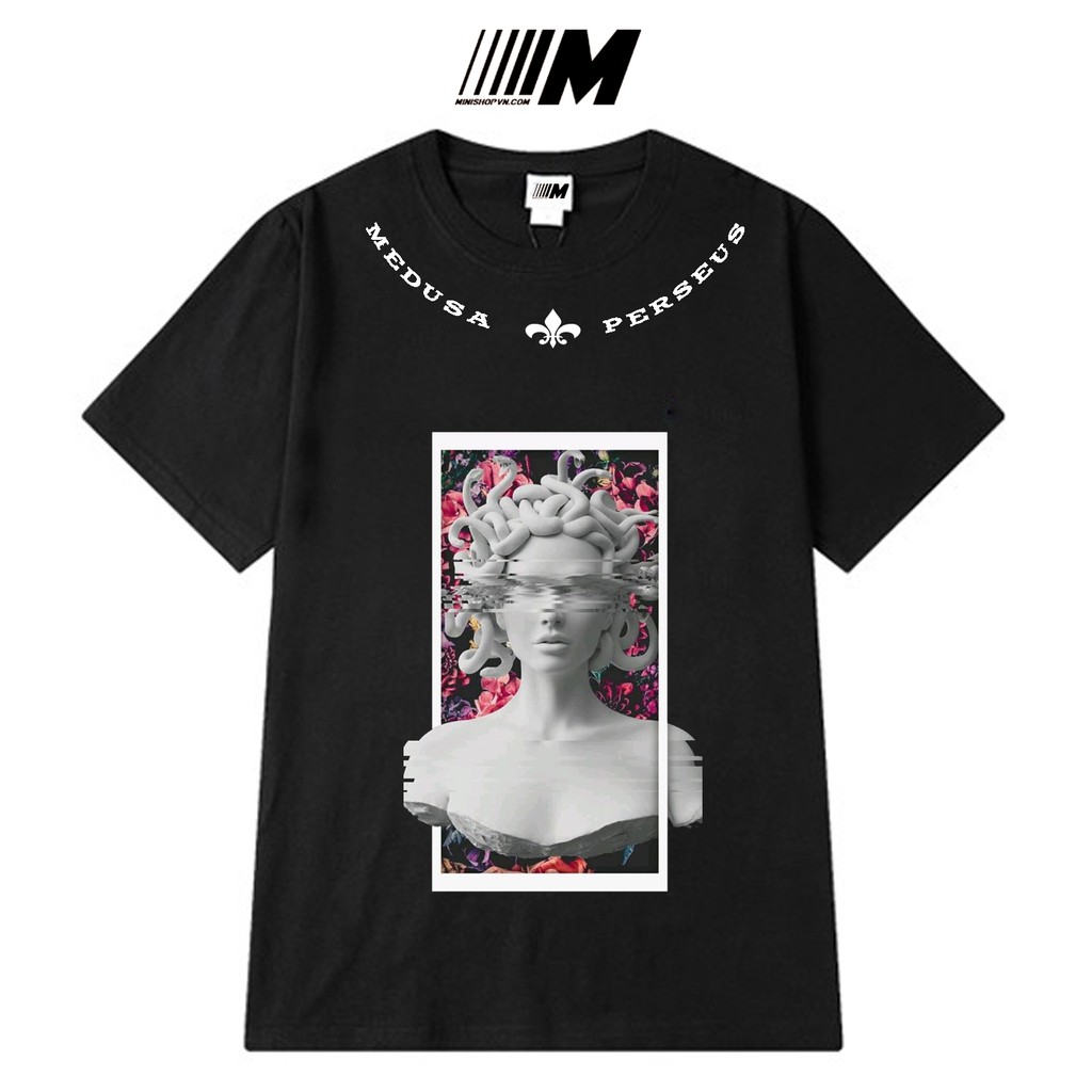 Áo thun unisex / Áo phông tay lỡ Medusa chất cotton mềm mịn thấp hút mồ hôi | BigBuy360 - bigbuy360.vn