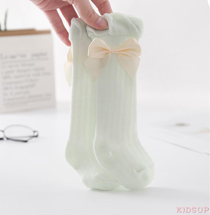 Vớ Dài Màu Trơn Thoáng Khí Cho Bé Gái