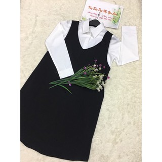 Sét yếm bầu công sở( kem áo)