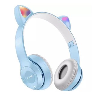 Tai nghe Không Dây Chụp Tai Mèo Dễ Thương Có Mic Âm Bass Mạnh Mẽ Và Dung Lượng Pin Khủng 400mAh BH 12 Tháng