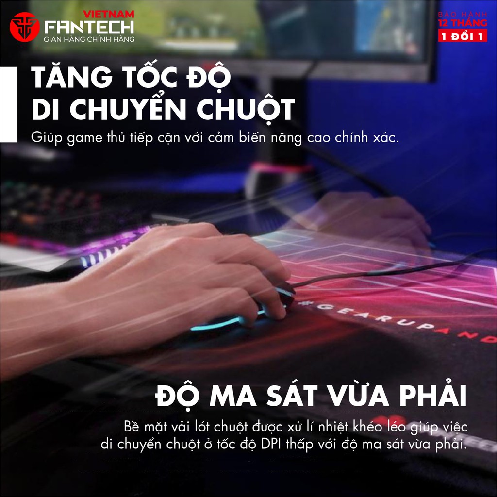 Combo Gaming FANTECH Tiêu Chuẩn Chuột X9 THOR + Lót Chuột MP25/MP292 - Hãng Phân Phối Chính Thức