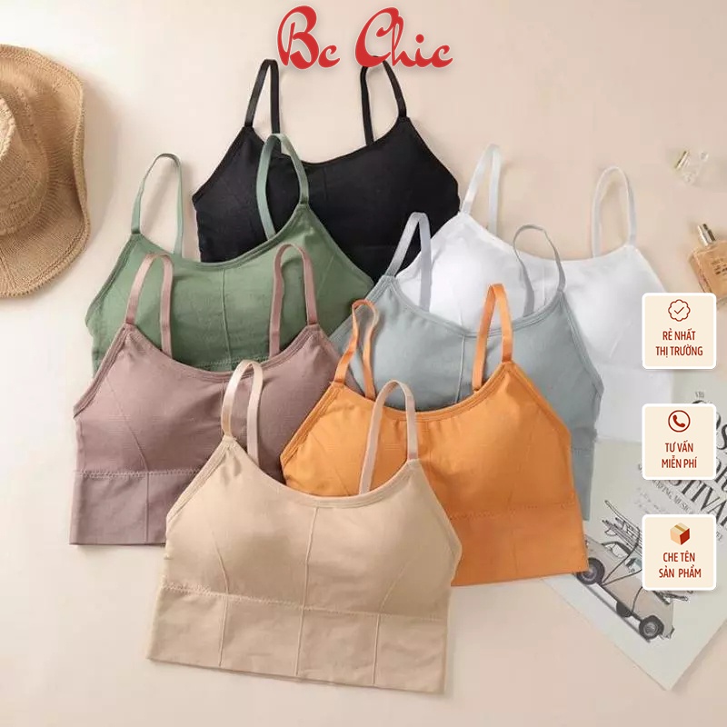 Áo Bra , Áo Lót Nữ gân tăm CROPTOP không gọng nâng ngực gợi cảm cao cấp mã 608 BC_CHIC LINGERIE