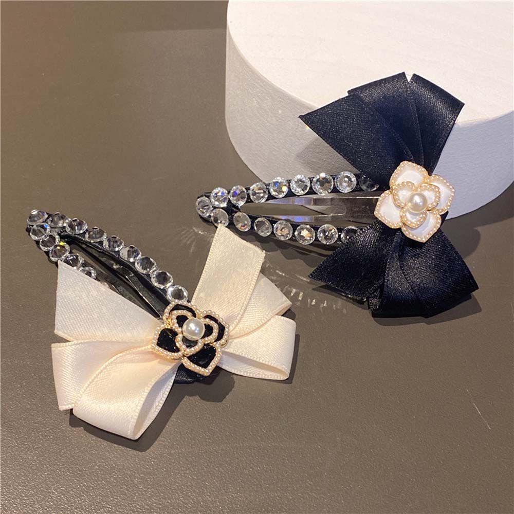 Kẹp tóc hình bông hoa đính ngọc trai giả phong cách Hàn Quốc thời trang thanh lịch cho nữ