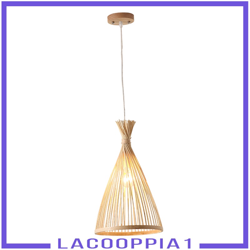 [LACOOPPIA1] Bamboo Ceiling Pendant Light Hanging Lamp Teahouse Hotel Lighting