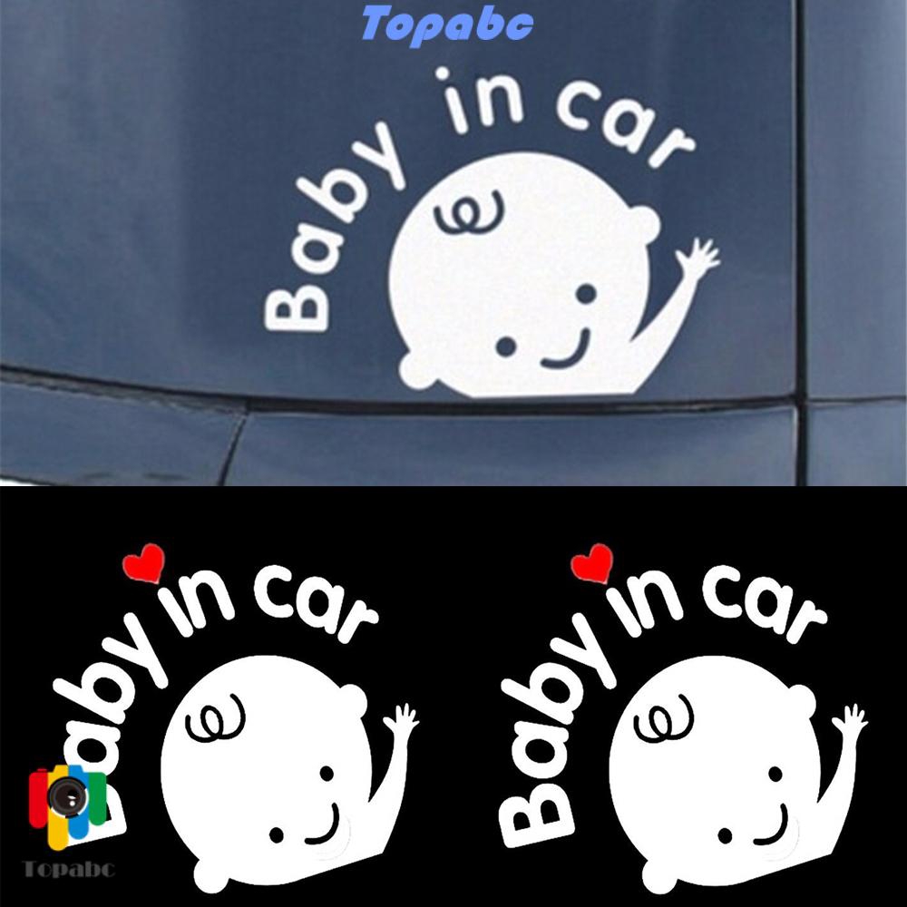 📞TOP💻 Waterproof Auto Decal Window 3D Cartoon Car Accessories Baby In Car