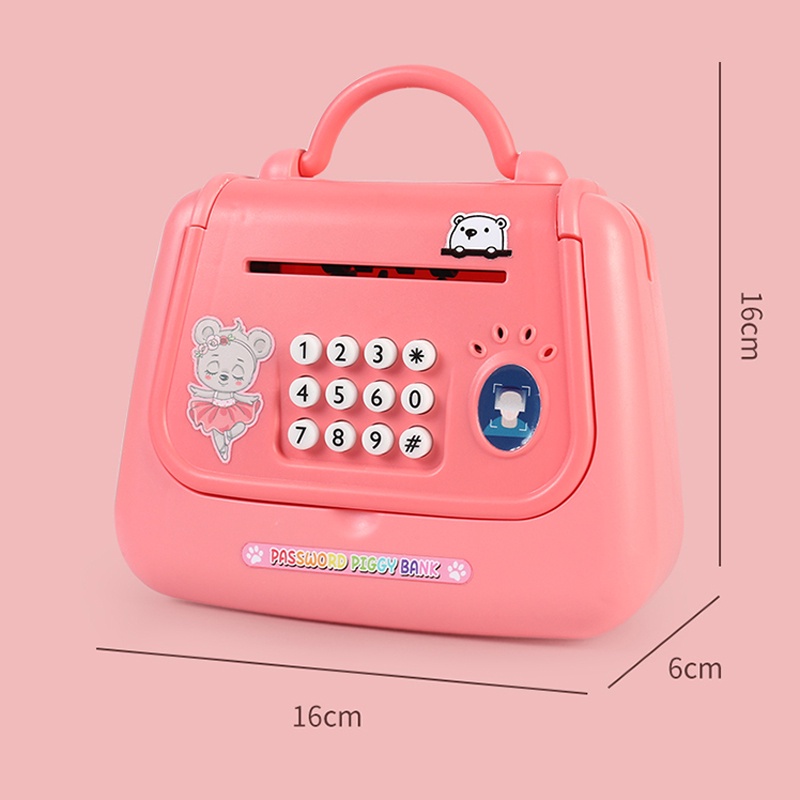 Két sắt mini hình túi xách mô phỏng nhận diện gương mặt ( có dây đeo)