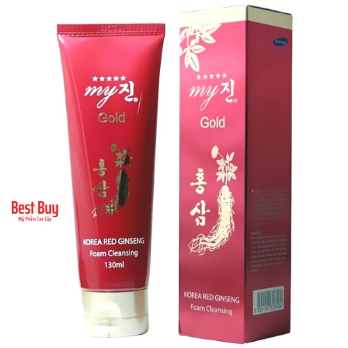 [CHÍNH HÃNG] Sữa Rửa Mặt Hồng Sâm Đỏ Hàn Quốc – Korea Red Ginseng Foam Cleansing My Gold 130ml