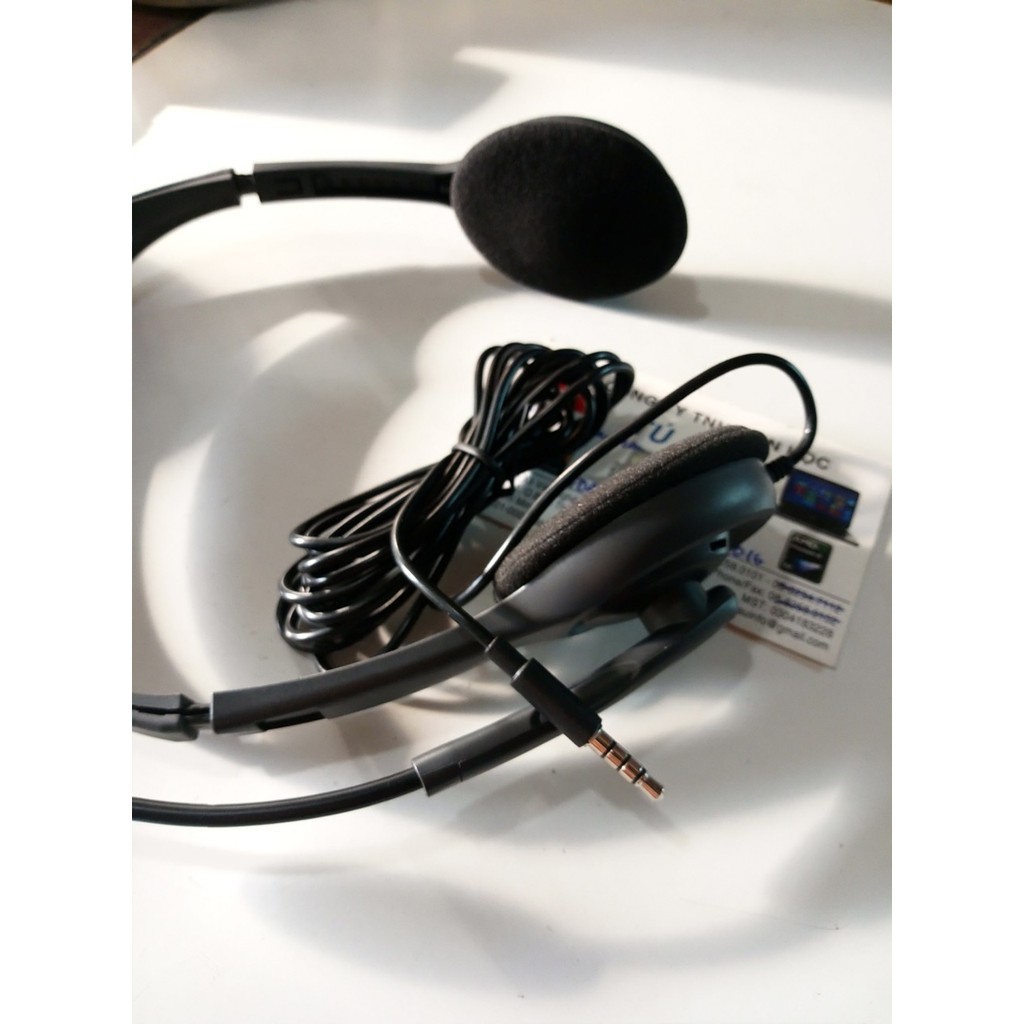 Tai nghe Logitech H111 - Jack cắm 3.5mm (4 điểm cực) - Cáp dài 2.3M | BigBuy360 - bigbuy360.vn