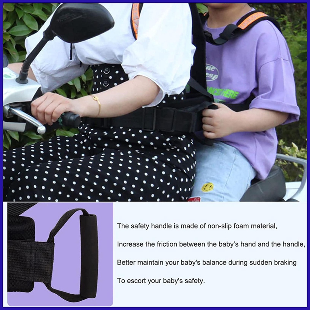 【Vận chuyển nhanh】 Đai an toàn xe máy cho trẻ em, đai phản quang, đai bảo vệ xe điện, đai an toàn xe đạp, đai an toàn cho bé