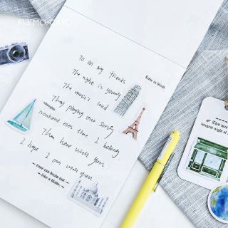 Hộp 45 sticker Travel dán trang trí planner scrapbook