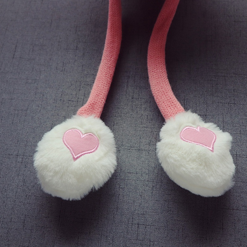 Mũ Trùm Đầu Kiêm Khăn Choàng Cổ Bằng Vải Bông Giữ Ấm Tai Dành Cho Bé Gái