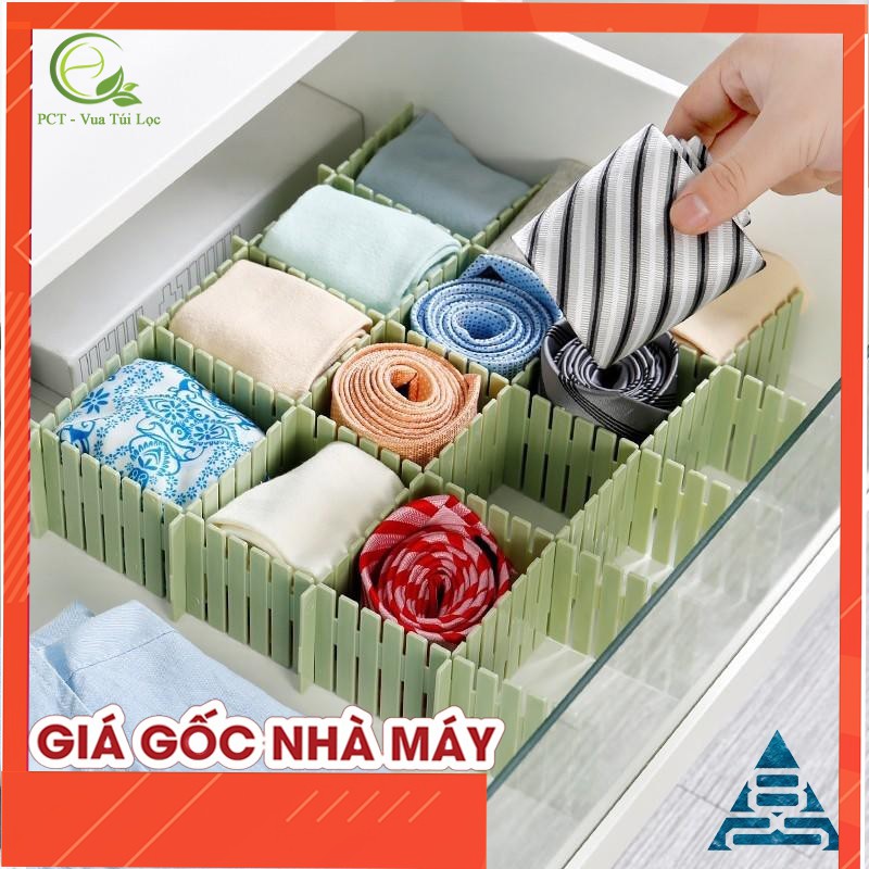  Bộ 4 vách chia ngăn kéo tủ thông minh bằng nhựa, thanh chia ngăn tủ- VUA BAO BI