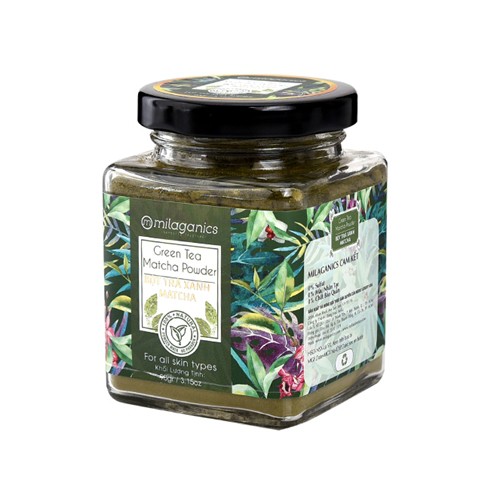 Bột trà xanh thiên nhiên MILAGANICS 90g (100% nguyên chất)