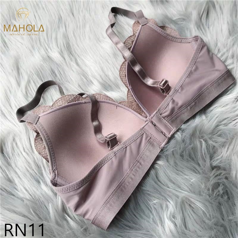 Áo lót mỏng nữ đúc su ren Mahola RN11