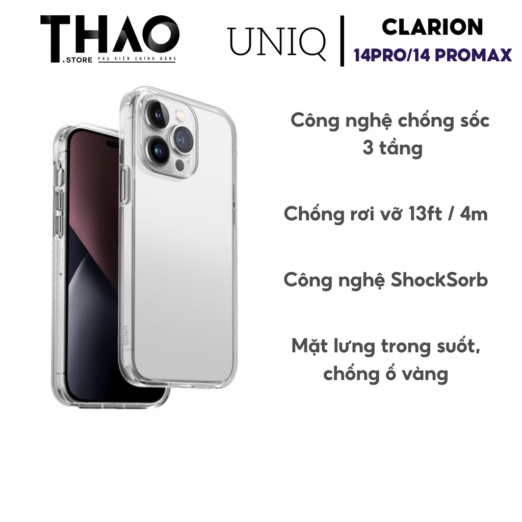 Ốp UNIQ Hybrid Clarion Dành Cho 14Pro / 14 Pro Max