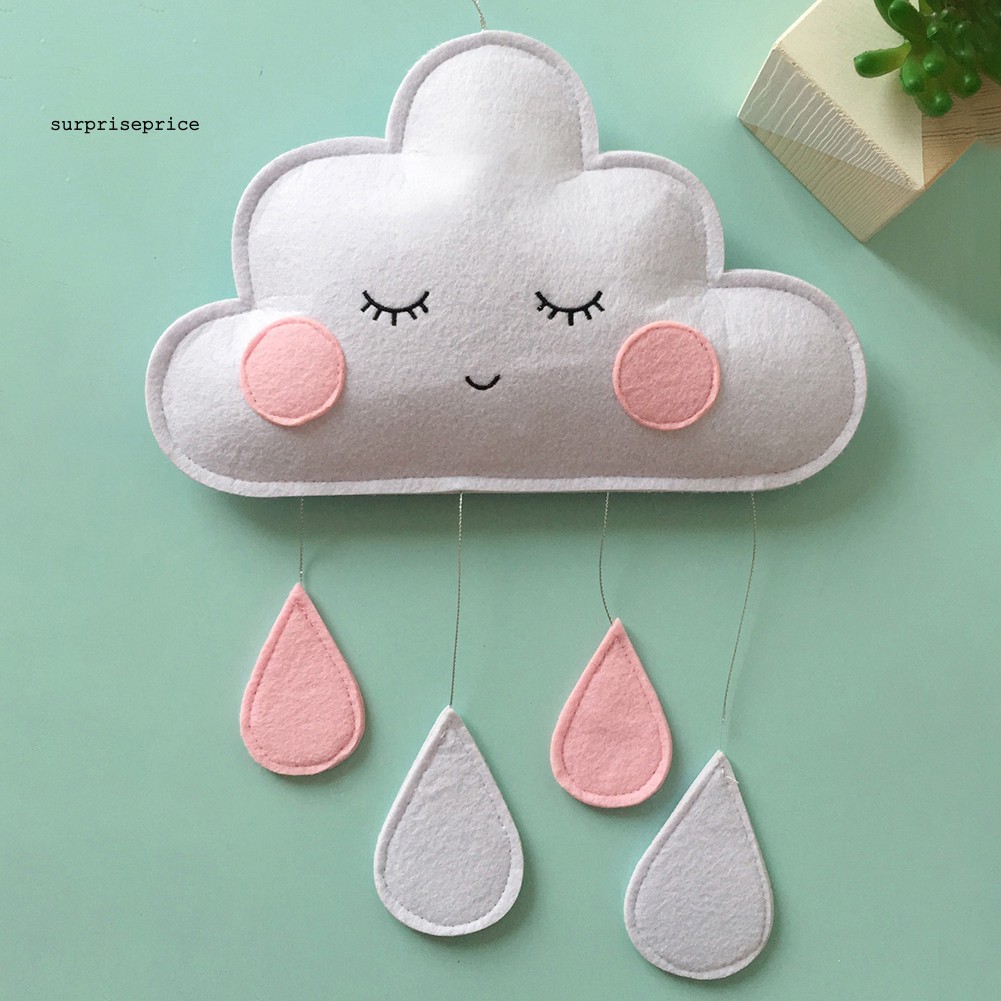 SPP_Nordic Cloud Raindrop Hanging Ornament Baby Bed Tent Pendant Kids Room Decor