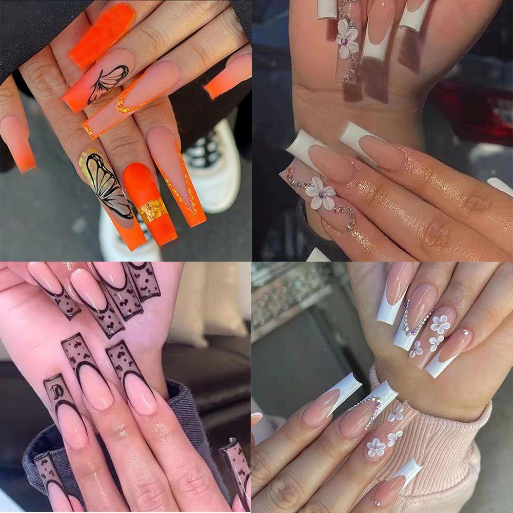 Hộp 24 Móng Tay Giả Che Phủ Toàn Diện Tháo Rời Được