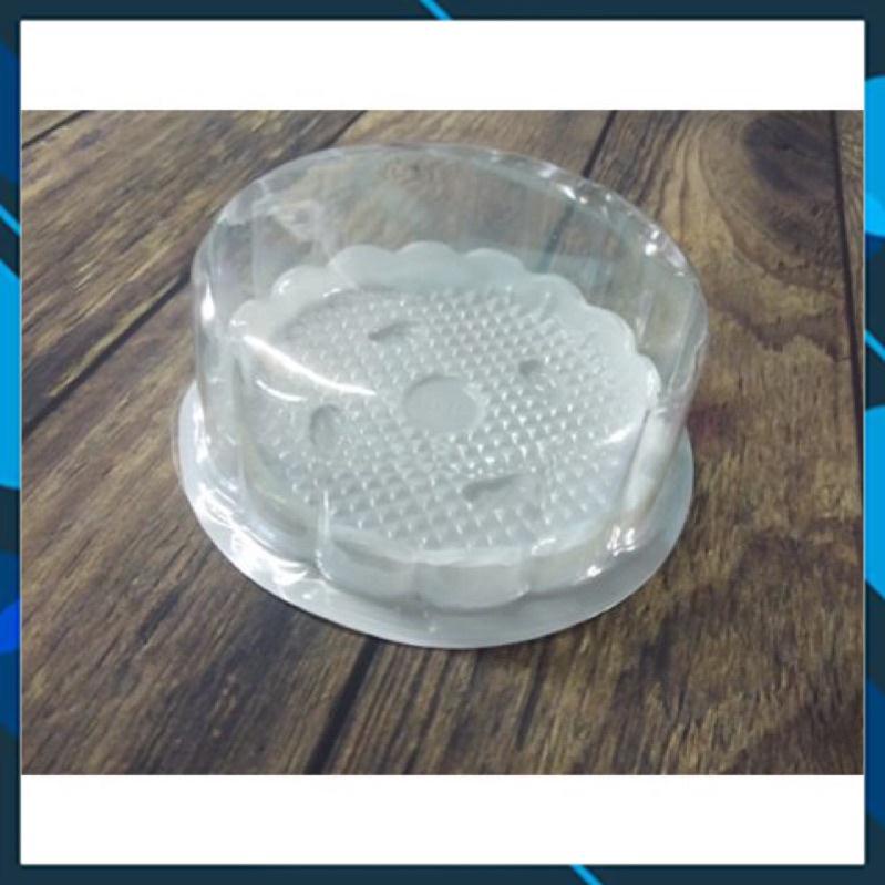Bộ 50 hôp nhựa trong đựng bánh hình tròn kích thước 10x4cm