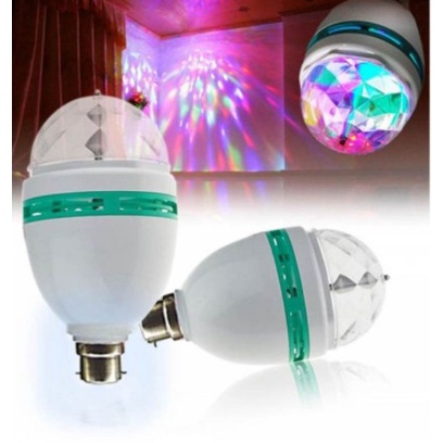 Đèn LED 7 màu vũ trường, bóng đèn LED trụ, đèn LED xoay 7 màu sân khấu chớp nháy