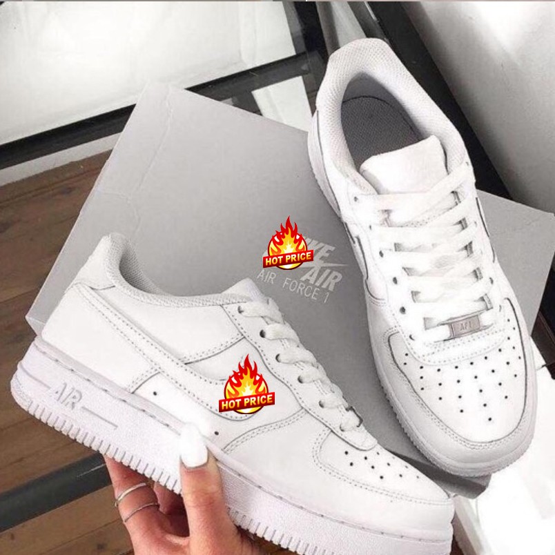 [KÈM HÔP] GIÀY THỂ THAO FOX TRẮNG NAM NỮ NK Force 1 Full Trắng Giày Sneaker Nam Nữ AF1 Full White - NK AIR FORCE AF1