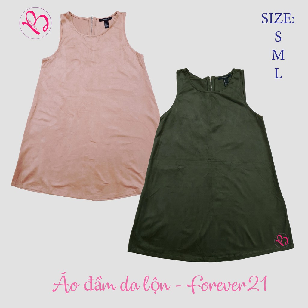 Áo đầm da lộn sát nách Forever21