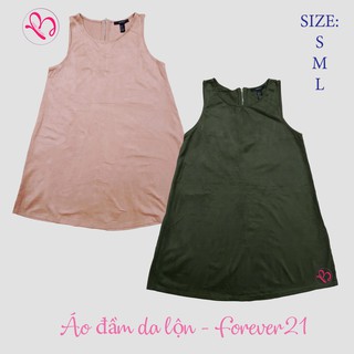 Áo đầm da lộn sát nách Forever21