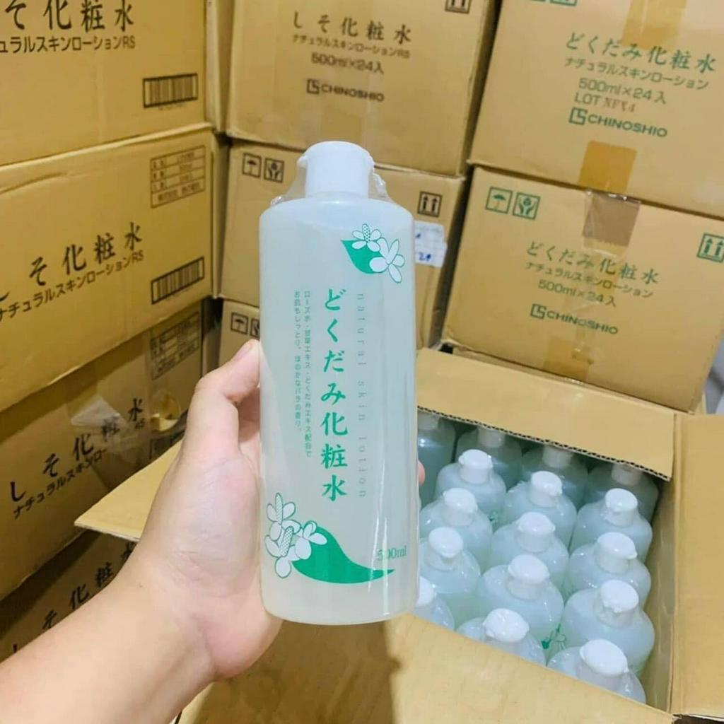 Toner Dokudami Chinoshio Natural Skin Lotion Nước Hoa Hồng Chiết Xuất Từ Lá Diếp Cá 500ml