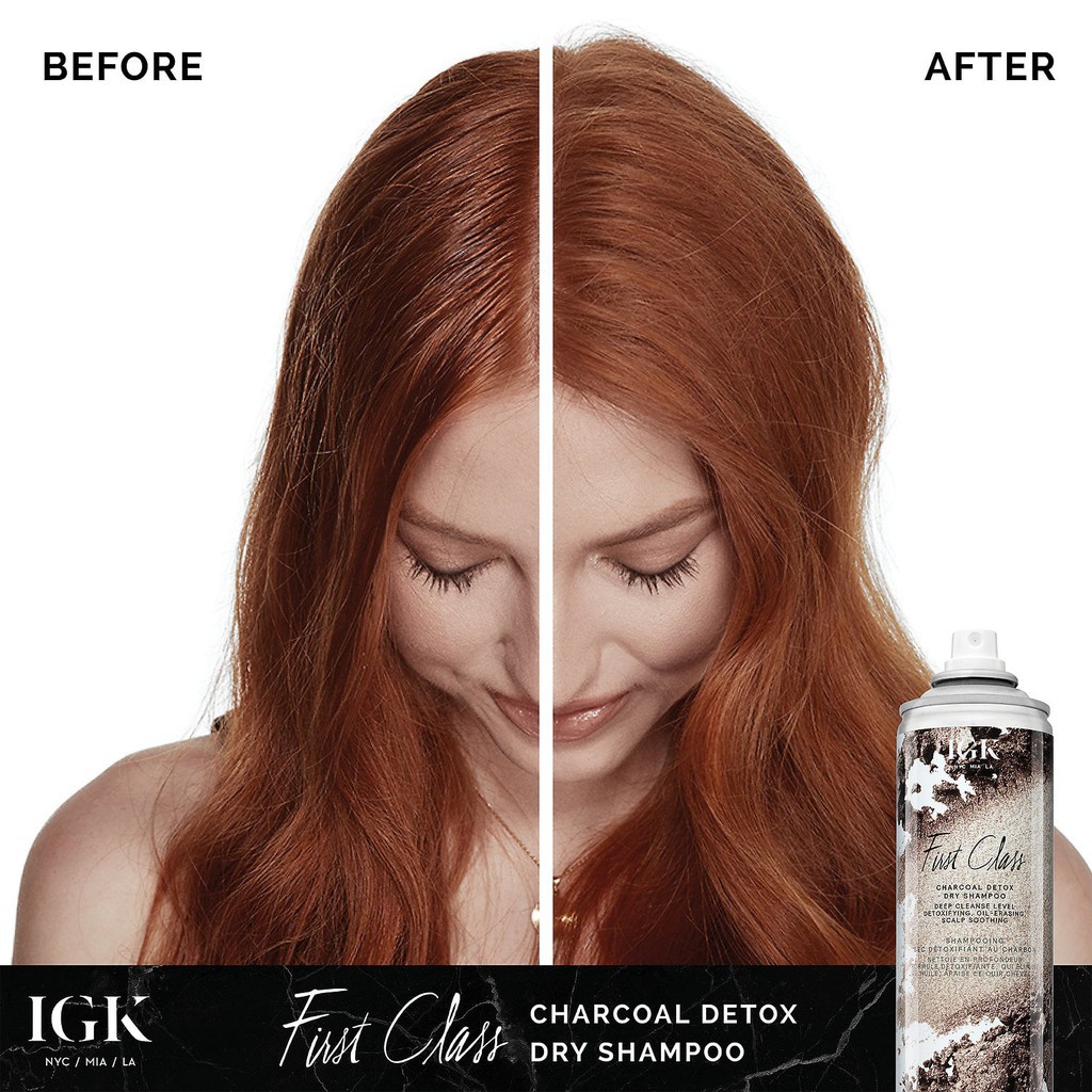 (Sẵn) Dầu gội khô IGK First Class Charcoal Detox Dry Shampoo