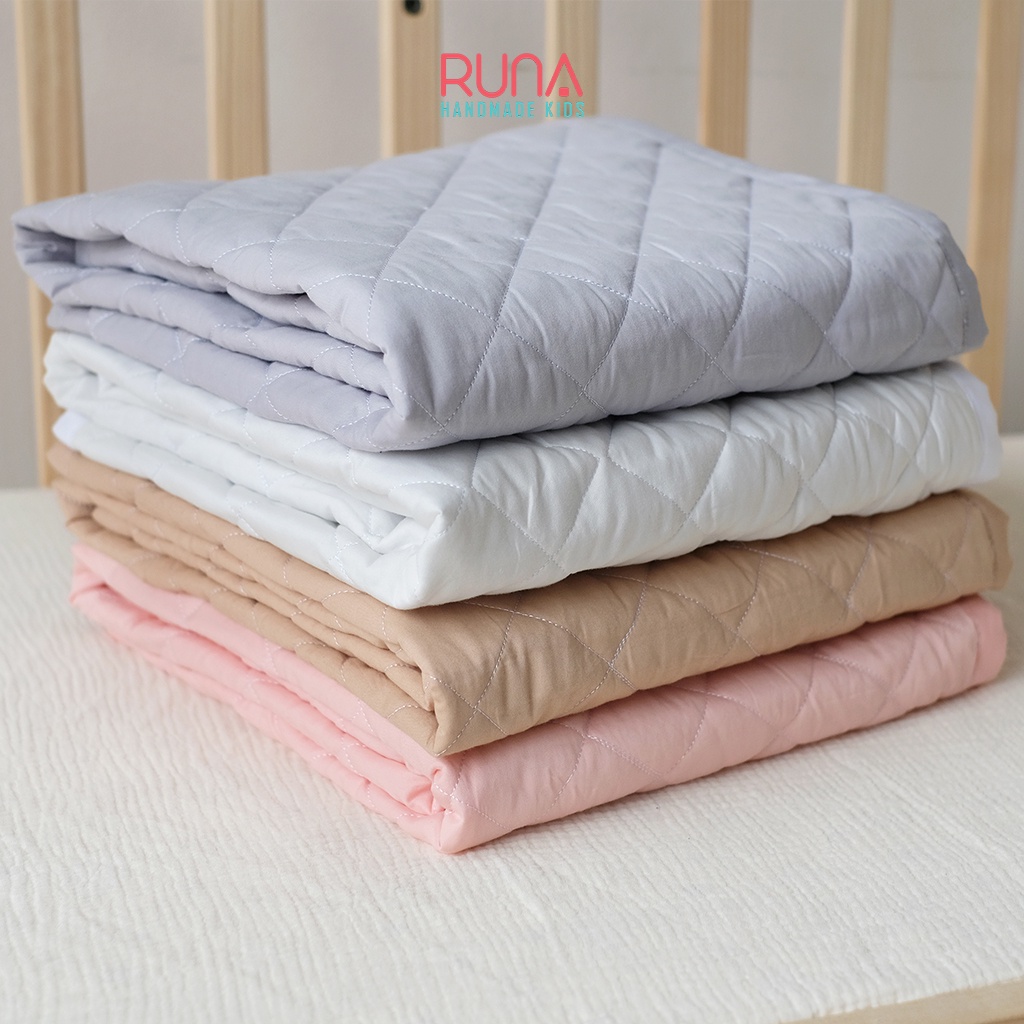 [Mã BMINC50 giảm 10% đơn 99K] Thảm chống thấm cho bé RUNA KIDS chất liệu Cotton Hàn 100% thoáng mát, an toàn cho bé