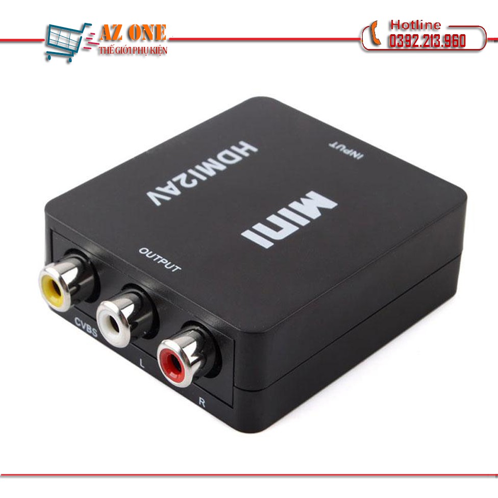 Bộ chuyển đổi tín hiệu từ HDMI sang AV Mini (Đen) - HDMI to AV Mini (Đen)