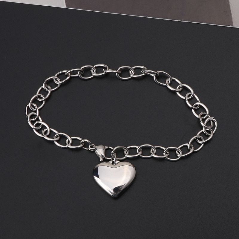 Vòng tay dây xích bằng thép không gỉ phối mắc xích thời trang