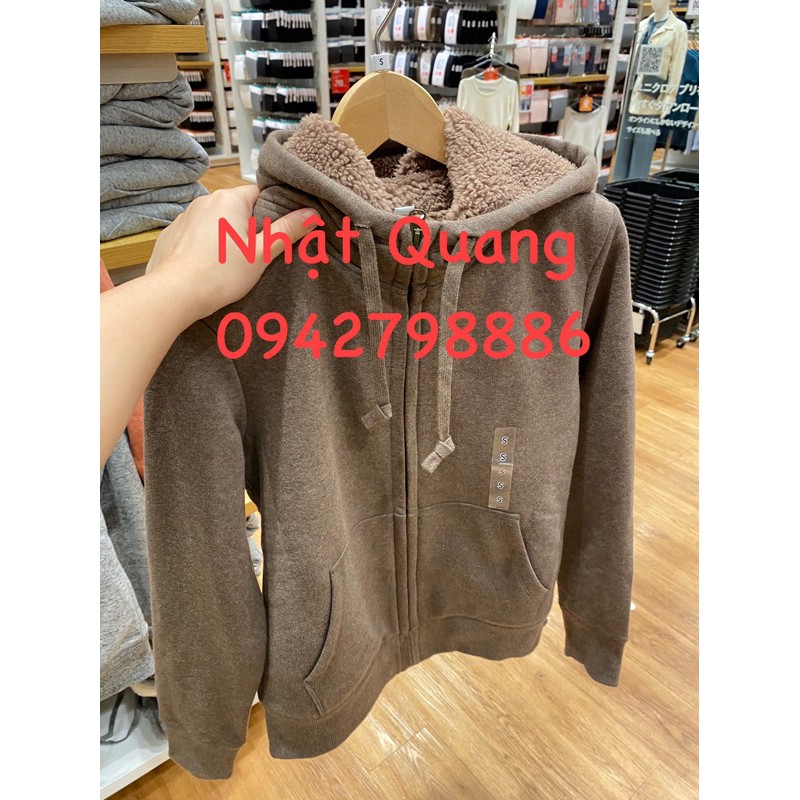 Áo nỉ lót lông cừu nữ uniqlo nhật | BigBuy360 - bigbuy360.vn