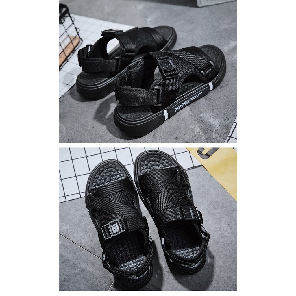 (2 Màu) Sandal nam - Dép xăng đan nam 3 khoang đế 2 vạch kiểu dáng mới 2021 hottrend