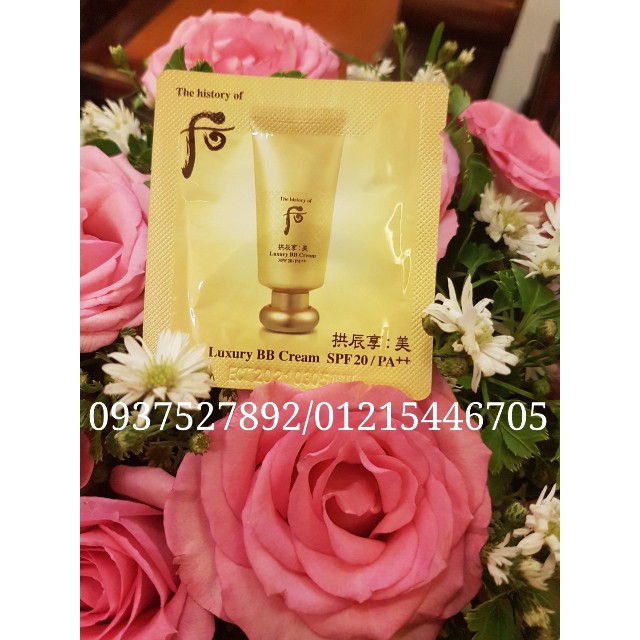 Kem trang điểm kiêm chống nắng cao cấp Whoo Luxury BB SPF20 PA++