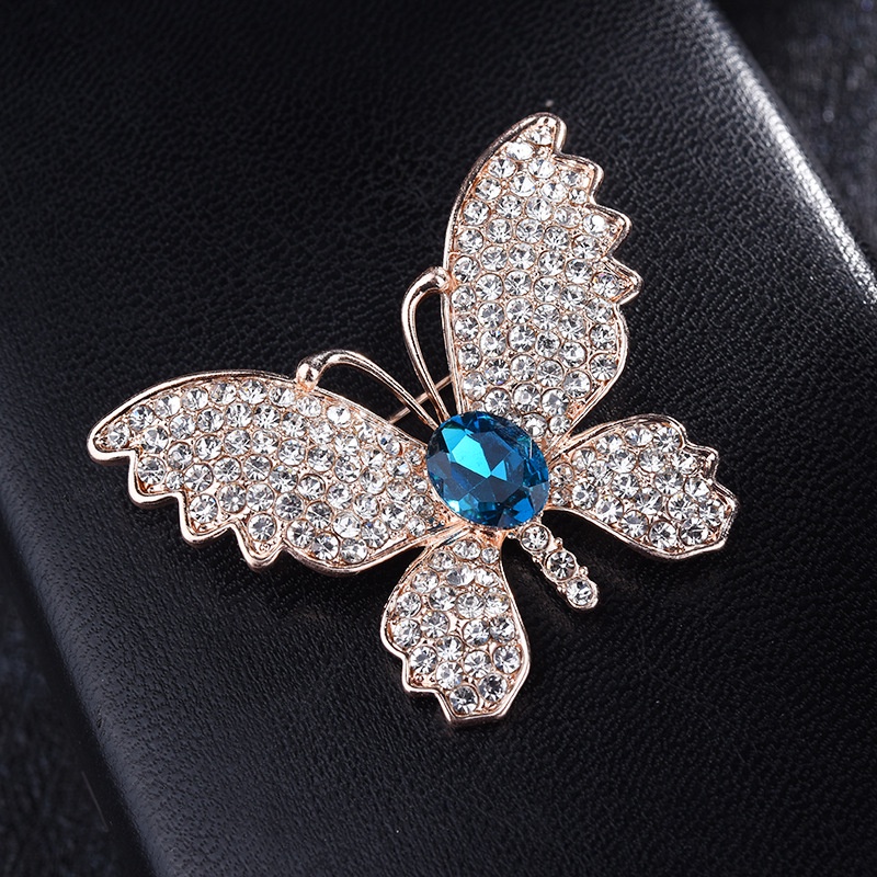 Ghim Cài Áo Hình Bướm Đính Đá Thời Trang