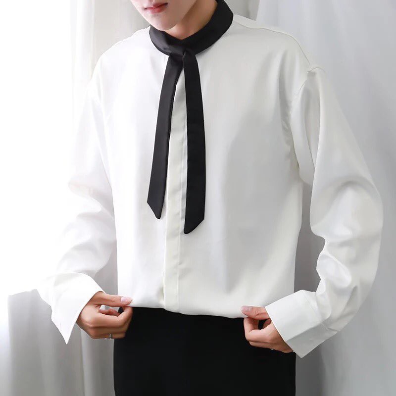 [ICONICMEN'S] Sơ mi unisex , thắt dây nam nữ đều mặc được