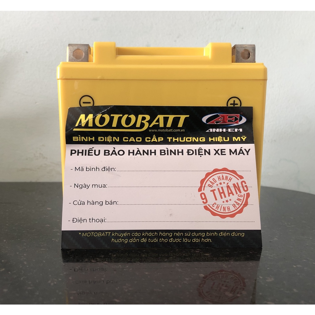 Bình ắc quy 12V MOTOBATT MTZ6S, 12V - 5Ah dùng cho Winner, Lead 125, AB 125/150, SH Mode, SH Việt 125/150