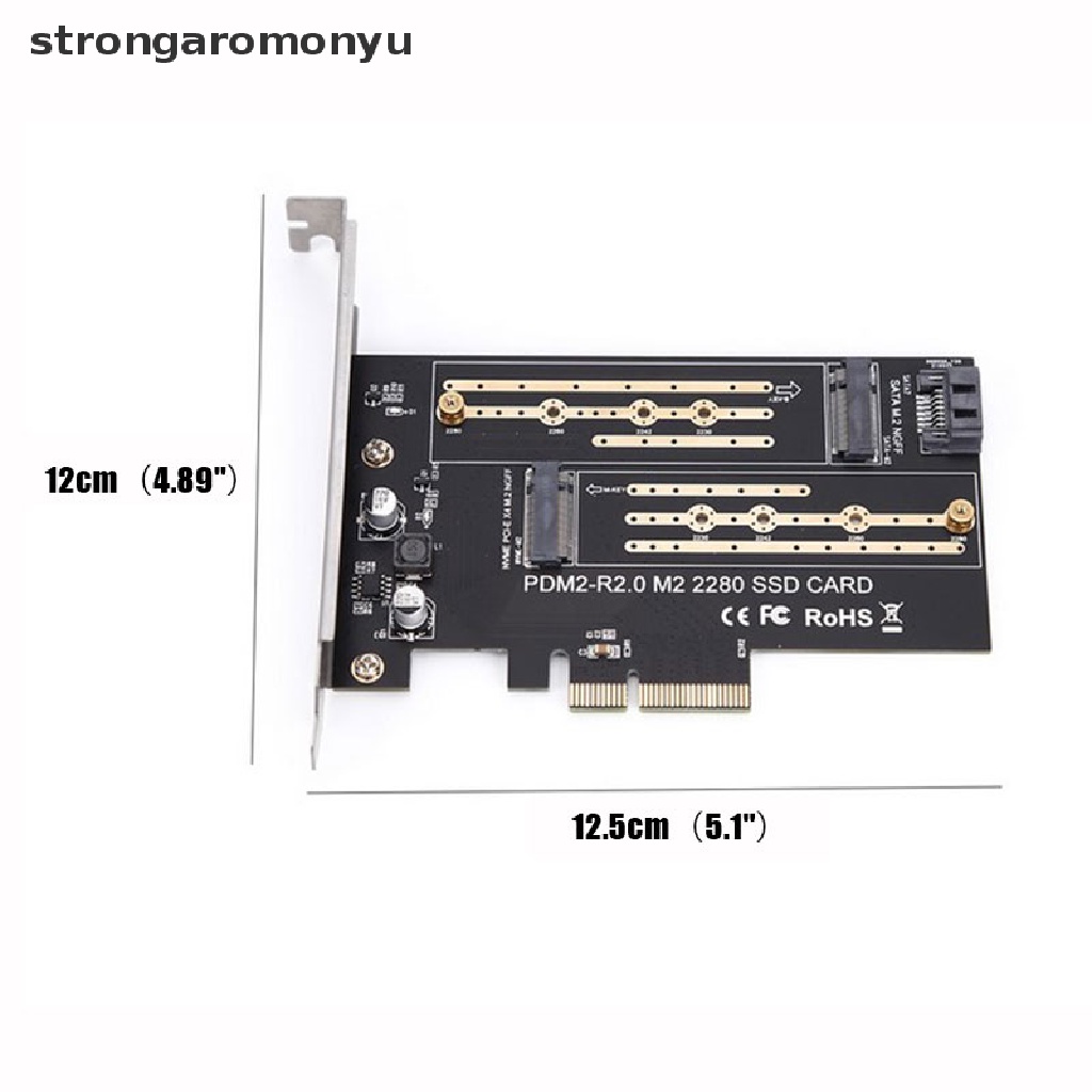 Bộ Chuyển Đổi Pcie Sang M2 / M.2 M.2 Ngff Sang Desktop Pcie X4 X8 X16 Nvme Sata Dual Ssd Pci