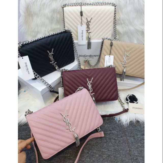 Túi chữ Y vân quạt size 25 fullbox