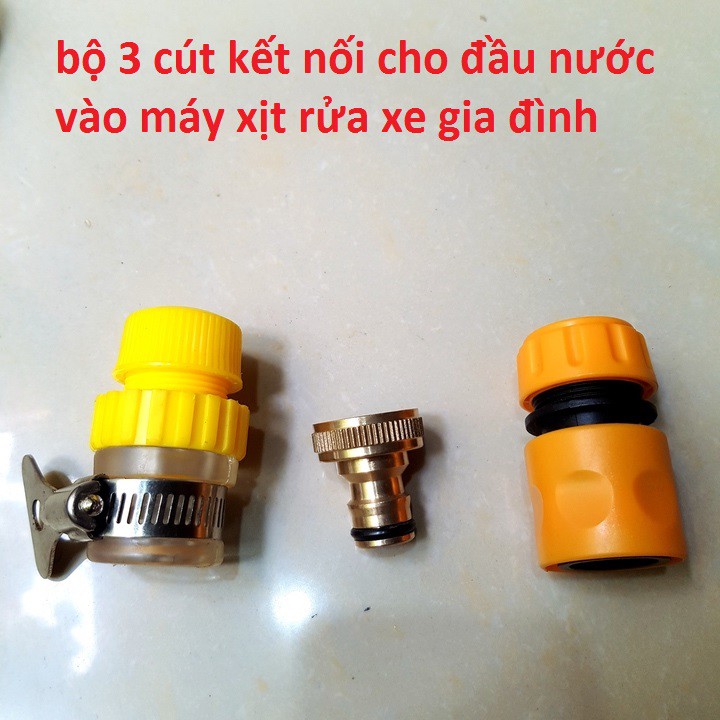 Bộ Khớp Nối Nhanh+ Cút Lọc Nước Đầu Vào Máy Rửa Xe Cao Áp